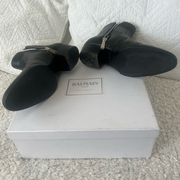 Balmain Chelsea style ankle boots with zipper on both sides. - Picture 5 of 10